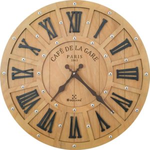 Peach Wood Wall Clock