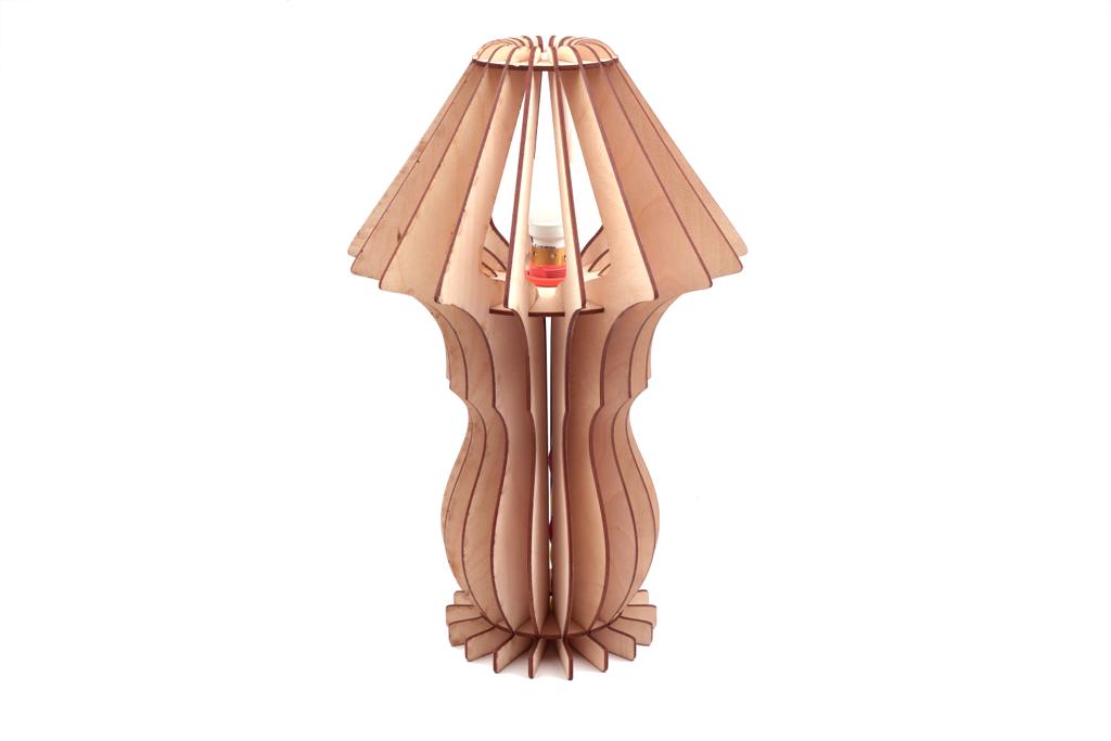 WhiteLeaf Wooden Table Lamp
